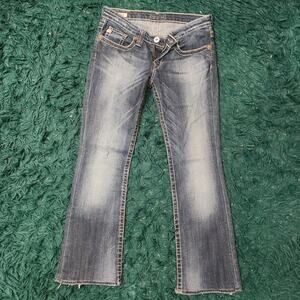 Big Star Casey K Bootcut Jeans Distressed Y2K Low Rise Denim Sz 26